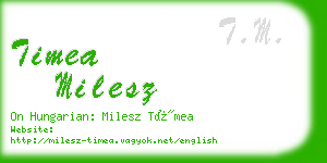 timea milesz business card